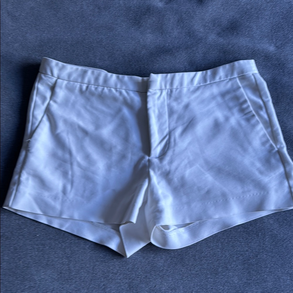 Zara White High Waist Shorts